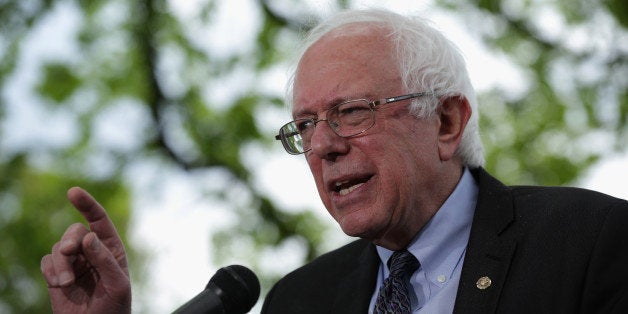 WASHINGTON, DC - APRIL 30: U.S. Sen. Bernard Sanders (I-VT) speaks on his agenda for America during a news conference on Capitol Hill April 30, 2015 in Washington, DC. Sen. Sanders sent out an e-mail earlier to announce that he will run for U.S. president. (Photo by Alex Wong/Getty Images)