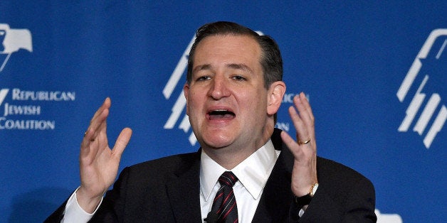 LAS VEGAS, NV - APRIL 25: Republican presidential candidate U.S. Sen. Ted Cruz (R-TX) speaks during the Republican Jewish Coalition spring leadership meeting at The Venetian Las Vegas on April 25, 2015 in Las Vegas, Nevada. The Republican Jewish Coalition's annual meeting featured potential Republican presidential candidates in attendance, along with Republican super donor Sheldon Adelson. (Photo by Ethan Miller/Getty Images)