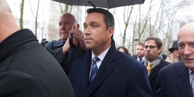 NEW YORK, NY - DECEMBER 23: U.S. Rep. Michael Grimm (R-NY) leaves US District Court on December 23, 2014 in the Brooklyn borough of New York City. Grimm pleaded guilty to one count of felony tax fraud. (Michael Graae/Getty Images)