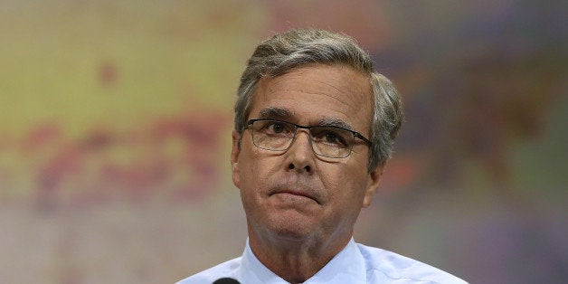 NASHVILLE, TN - APRIL 10: Former Florida Gov. Jeb Bush speaks during the NRA-ILA Leadership Forum at the 2015 NRA Annual Meeting & Exhibits on April 10, 2015 in Nashville, Tennessee. The annual NRA meeting and exhibit runs through Sunday. (Photo by Justin Sullivan/Getty Images)