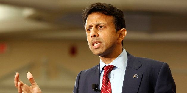 FILE - In this April 18, 2015 file photo, Louisiana Gov. Bobby Jindal, R-La. speaks in Nashua, N.H. Jindal's focus on states important in the presidential campaign is drawing lots of criticism at home and doing little apparent good for his 2016 prospects. (AP Photo/Jim Cole, File)
