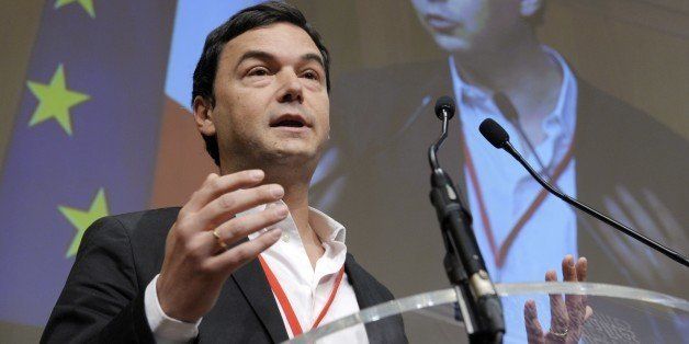 France's influential economist Thomas Piketty, author of the bestseller 'Capital in the 21st Century' addresses a keynote speech during a symposium Les Entretiens du Tresor at the Economy Ministry in Paris on January 23, 2015. AFP PHOTO / ERIC PIERMONT (Photo credit should read ERIC PIERMONT/AFP/Getty Images)