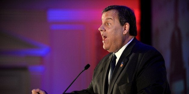 MCLEAN, VIRGINIA - MAY 1: New Jersey Governor Chris Christie addresses VA Consumer Electronics Association during a Leadershi