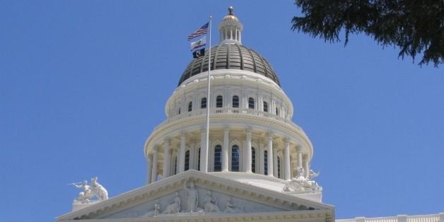 The California State Capitol is home to the government of California. The building houses the bicameral state legislature and the office of the governor.Located in Sacramento, the Neoclassical structure was completed between 1861 and 1874 at the west end of Capitol Park, which is framed by L Street to the north, N Street to the south, 10th Street to the west, and 15th Street to the east. The Capitol and grounds were listed on the office of the National Register of Historic Places in 1973,[1] and listed as a California Historical Landmark in 1974, with a re-dedication on January 9, 1982 to commemorate the close of the bicentennial restoration project.The building is based on the U.S. Capitol building in Washington D.C. The west facade ends in projecting bays, and a portico projects from the center of the building. At the base of the portico, seven granite archways brace and support the porch above. Eight fluted Corinthian columns line the portico. A cornice supports the pediment above depicting Minerva surrounded by Education, Justice, Industry and Mining.Above the flat roof with balustrade are two drums supporting a dome. The first drum consists of a colonnade of Corinthian columns; the second, Corinthian pilasters. Large arched windows line the drum walls. The dome is 64 m (210 ft) high, and supports a lantern with a smaller dome capped with a gold-leafed orbed finial.en.wikipedia.org/wiki/California_State_Capitolen.wikipedia.org/wiki/Wikipedia:Text_of_Creative_Commons_...