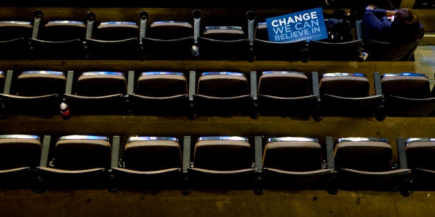 DENVER - AUGUST 25: Many seats in the Pepsi Center sit empty during day one of the Democratic National Convention (DNC) at the Pepsi Center August 25, 2008 in Denver, Colorado. The DNC, where U.S. Sen. Barack Obama (D-IL) will be officially nominated as the Democratic candidate for U.S. president, starts today and finishes August 28th. (Photo by Max Whittaker/Getty Images)