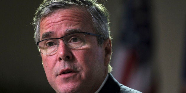 Former Florida Gov. Jeb Bush attends an event at the Metropolitan University in San Juan, Puerto Rico, Tuesday, April 28, 201