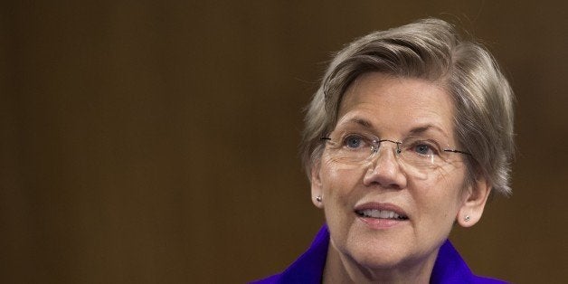 US Senator Elizabeth Warren, Democrat of Massachussetts, attends a US Senate Banking, Housing and Urban Affairs Committee hearing on Capitol Hill in Washington, DC, February 24, 2015.Yellen said Tuesday that the US labor market still showed cyclical weakness and inflation continued to fall, making any interest rate hike unlikely before June. In testimony in Congress, Yellen also said that frailties in China and Europe continued to pose a risk for the US economy, supporting the need for keeping the extraordinarily loose monetary policy currently in place. But she said that generally the US economy continued to grow fast enough to bring down unemployment, and the Fed expected that inflation would return back to normal over the medium term. AFP PHOTO / SAUL LOEB (Photo credit should read SAUL LOEB/AFP/Getty Images)