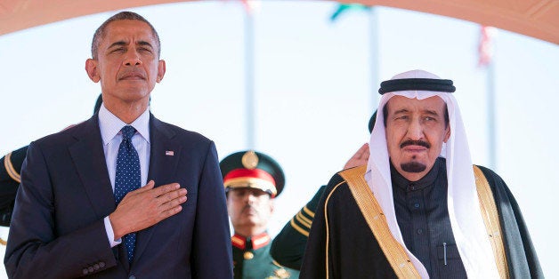 In this Tuesday, Jan. 27, 2015 photo provided by the Saudi Press Agency, President Barack Obama and Saudi Arabian King Salman