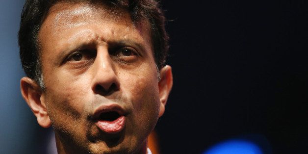 WAUKEE, IA - APRIL 25: Louisiana Governor Bobby Jindal speaks to guests gathered at the Point of Grace Church for the Iowa Faith and Freedom Coalition 2015 Spring Kickoff on April 25, 2015 in Waukee, Iowa. The Iowa Faith & Freedom Coalition, a conservative Christian organization, hosted 9 potential contenders for the 2016 Republican presidential nominations at the event. (Photo by Scott Olson/Getty Images)