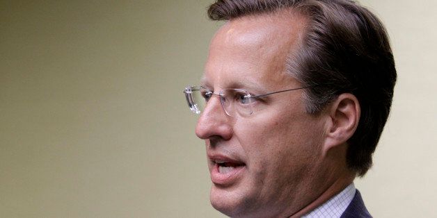 RICHMOND, VA - JUNE 17: Tea Party challenger and economics professor Dave Brat speaks to the press at the Midlothian Rotary Club breakfast at the Double tree Hotel, June 17, 2014 in Richmond, Virginia. Brat beat Eric Cantor in the GOP primary for Virginia's 7th Congressional district. (Photo by Jay Paul/Getty Images)