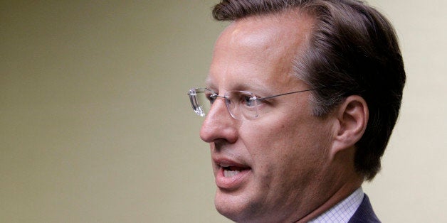 RICHMOND, VA - JUNE 17: Tea Party challenger and economics professor Dave Brat speaks to the press at the Midlothian Rotary