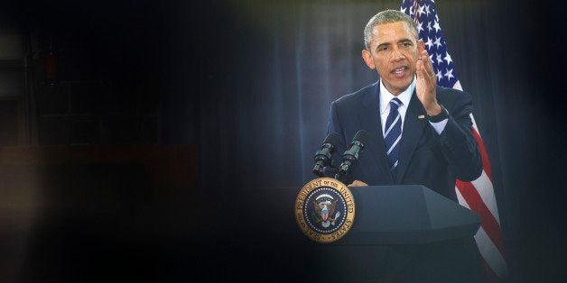CAMDEN, NJ - MAY 18: U.S. President Barack Obama delivers a speech at the Salvation Army, Ray & Joan Kroc Corps Community C
