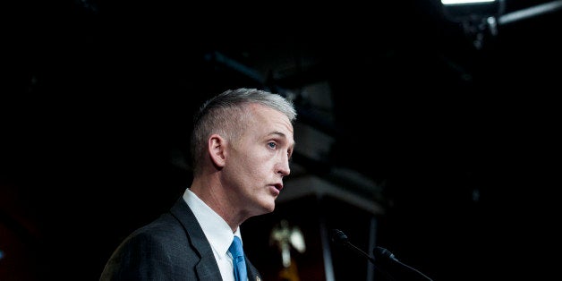 WASHINGTON, DC - MARCH 03: Chairman Trey Gowdy (R-SC) of the House Select Committee on Benghazi speaks to reporters at a press conference on the findings of former Secretary of State Hillary Clinton's personal emails at the U.S. Capitol on March 3, 2015 in Washington, D.C. The New York Times reported that Clinton may have violated the law by using a personal email account for official business at the State Department. (Photo by Gabriella Demczuk/Getty Images)