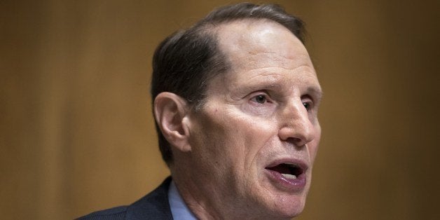 Committee chairman Senator Ron Wyden (D-OR) speaks during his first hearing as chairman of the Senate Finance Committee on Ca