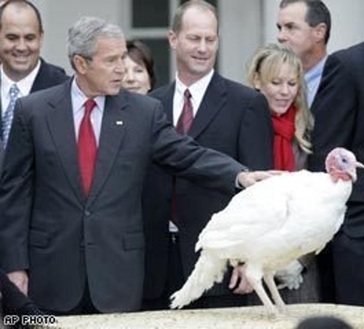 President Bush Sentences Two Turkeys To Life Imprisonment At Disney ...