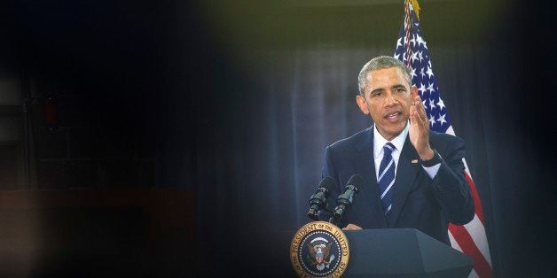 CAMDEN, NJ - MAY 18: U.S. President Barack Obama delivers a speech at the Salvation Army, Ray & Joan Kroc Corps Community Center May 18, 2015 in Camden, New Jersey. Camden was recently designated as a 'Promise Zone', which uses government grants and social programs to increase the local economy. Obama spoke about how these community partnerships are vital to create many different opportunities for all Americans. (Photo by Mark Makela/Getty Images)