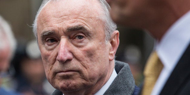 NEW YORK, NY - MAY 13: New York Police Department Commissioner Bill Bratton speaks at a press briefing after a hammer-wielding attacker assaulted a police officer on May 13, 2015 in New York City. The attacker was shot twice by a police officer and is currently in the hospital undergoing medical treatment. (Photo by Andrew Burton/Getty Images)