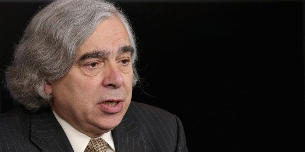 WASHINGTON, DC - APRIL 06: U.S. Energy Secretary Ernest Moniz briefs reporters about how the recent international agreement