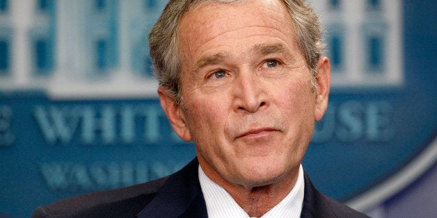 WASHINGTON - JANUARY 12: U.S. President George W. Bush holds a news conference in the Brady Press Briefing Room at the White House January 12, 2009 in Washington, DC. Bush spent nearly an hour fielding questions during his last news conference as president of the United States before President-elect Barack Obama is sworn in on January 20. (Photo by Chip Somodevilla/Getty Images)