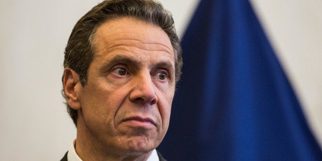 NEW YORK, NY - SEPTEMBER 15: New York Governor Andrew Cuomo attends a press conference after a bi-state meeting on security