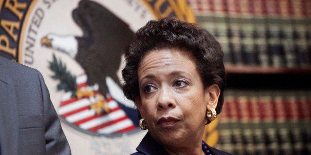 Attorney General Loretta E. Lynch announces an indictment against nine FIFA officials and five corporate executives for racke