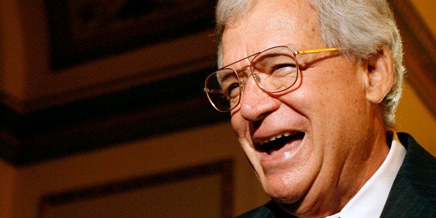 WASHINGTON - NOVEMBER 15: Former Speaker of the House Dennis Hastert (R-IL) speaks with reporters after delivering his farewell address to Congress November 15, 2007 in Washington, DC. He announced his resignation today and said he will leave office before the end of December. Hastert, 65, announced in August he would not seek reelection in 2008. Hastert was the longest-serving Republican speaker in U.S. history, and the first speaker since 1955 to remain in Congress after losing the speakership. (Photo by Chip Somodevilla/Getty Images)