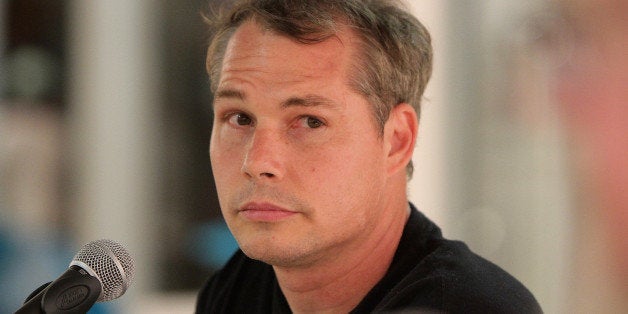MIAMI, FL - DECEMBER 04: Artist Shepard Fairey speaks at Wynwood Walls & Library Street Collective Presents Artist Talk 2014