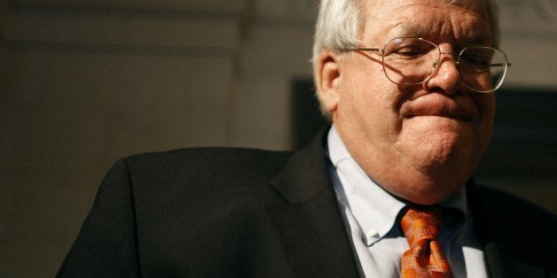 WASHINGTON - NOVEMBER 17: U.S. Speaker of the House Dennis Hastert (R-IL) leaves the House Republican Conference leadership