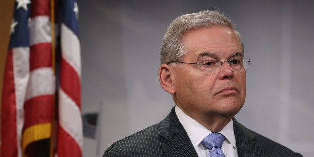 WASHINGTON, DC - APRIL 22: U.S. Sen. Bob Menendez (D-NJ) attends a news conference on drilling for oil in the Atlantic Ocean April 22, 2015 in Washington, DC. The Senators introduced the Clean Ocean and Safe Tourism Anti-Drilling Act, which would prohibit the US Department of Interior from issuing leases for the exploration, development or production of oil or gas in the Atlantic Ocean. (Photo by Mark Wilson/Getty Images)