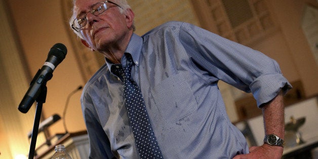 PORTSMOUTH, NH - MAY 27: Democratic presidential candidate and U.S. Sen. Bernie Sanders (I-VT) delivers remarks at a town meeting at the South Church May 27, 2015 in Portsmouth, New Hampshire. Sanders officially declared his candidacy yesterday and will run as a Democrat in the presidential election. He is former Secretary of State Hillary Clinton's first challenger for the Democratic nomination. (Photo by Win McNamee/Getty Images)