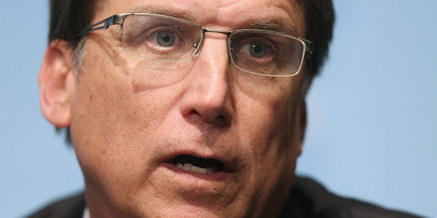 WASHINGTON, DC - FEBRUARY 23: North Carolina Governor Pat McCrory holds a news conference with fellow members of the Republican Governors Association at the U.S. Chamber of Commerce February 23, 2015 in Washington, DC. Republican and Democratic governors met with U.S. President Barack Obama at the White House Monday during the last day of the National Governors Association winter meeting. (Photo by Chip Somodevilla/Getty Images)