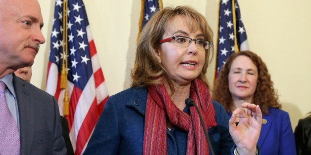 WASHINGTON, DC - MARCH 04: Former Congresswoman and handgun violence survivor Gabby Giffords speaks during a news conference