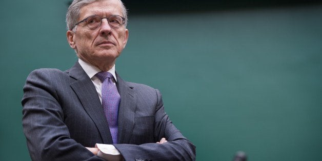 Federal Communications Commission (FCC) Chairman Tom Wheeler testifies before the Communications and Technology Subcommittee on Capitol Hill in Washington, DC, May 20, 2014. AFP PHOTO / Jim WATSON (Photo credit should read JIM WATSON/AFP/Getty Images)