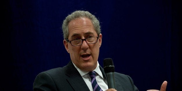 US Trade Representative Michael Froman addresses a panel discussion in Kuala Lumpur on May 7, 2015. US President Barack Obamas principal advisor on international trade and investment issues, Froman attended the discussion on the Trans-Pacific Partnership Agreement. AFP PHOTO / MANAN VATSYAYANA (Photo credit should read MANAN VATSYAYANA/AFP/Getty Images)