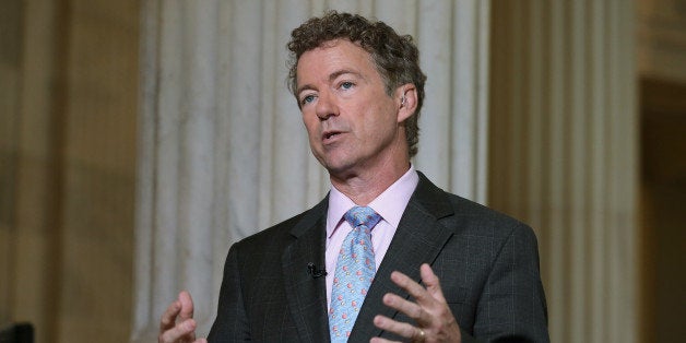 WASHINGTON, DC - JUNE 01: U.S. Sen. Rand Paul (R-KY) does a live interview with FOX News in the Russell Senate Office Buildi