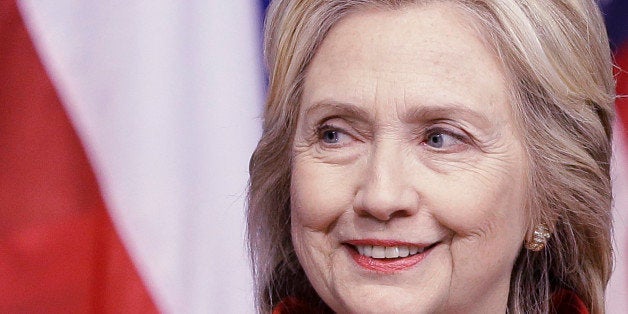 Democratic presidential candidate Hillary Rodham Clinton delivers a speech at Texas Southern University in Houston, Thursday, June 4, 2015. Clinton is calling for an expansion of early voting and pushing back against Republican-led efforts to restrict voting access, laying down a marker on voting rights at the start of her presidential campaign. (AP Photo/Pat Sullivan)