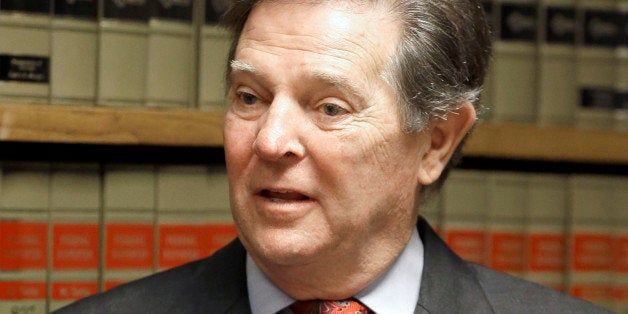 Former U.S. House Majority Leader Tom DeLay speaks with media Wednesday, Oct. 1, 2014, in Houston after the highest criminal court in Texas refused to reinstate two money-laundering convictions against him. The Texas Court of Criminal Appeals upheld a ruling from the 3rd Court of Appeals tossing the 2010 convictions. (AP Photo/Pat Sullivan)