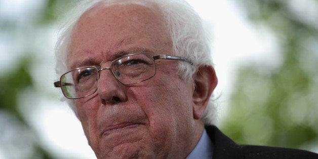 WASHINGTON, DC - APRIL 30: U.S. Sen. Bernard Sanders (I-VT) speaks on his agenda for America during a news conference on Capitol Hill April 30, 2015 in Washington, DC. Sen. Sanders sent out an e-mail earlier to announce that he will run for U.S. president. (Photo by Alex Wong/Getty Images)