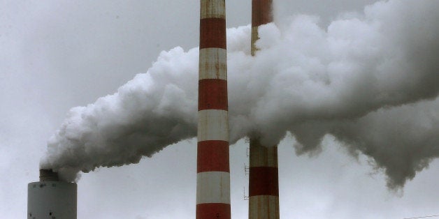 NEWBURG, MD - MAY 29: Emissions spew out of a large stack at the coal fired Morgantown Generating Station, on May 29, 2014 i