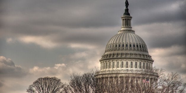 The Capitol Dome as shot from the back side of the Capitol Building on Inauguration Day 2009.HDR, shot handheld, -2, 0, +2 exposure combined in Photomatix Pro.