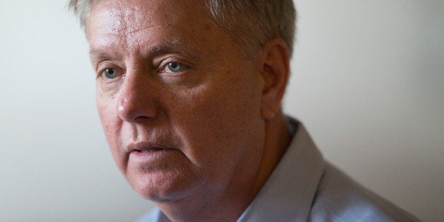 WATERLOO, IA - JUNE 05: Republican presidential hopeful Sen. Lindsey Graham (R-SC) speaks at a campaign stop at Veteran of F