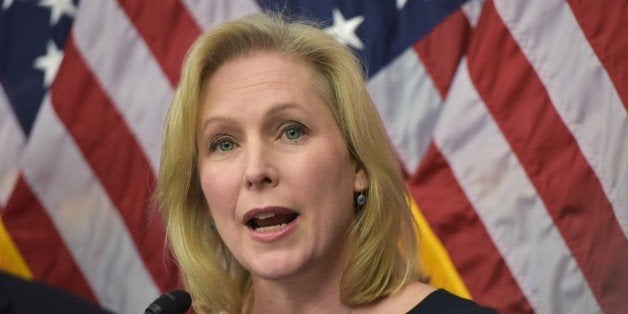Kirsten Gillibrand, D-NY, speaks during a press conference to announce a new medical marijuana bill at the US Capitol on Marc
