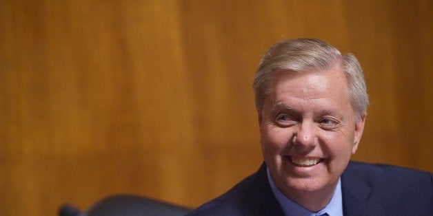 Chairman of the Senate Judiciary Subcommittee on Crime and Terrorism Senator Lindsey Graham, R-SC, speaks during a hearing on body cameras in the Dirksen Senate Office Building on May 19, 2015 in Washington, DC. AFP PHOTO/MANDEL NGAN (Photo credit should read MANDEL NGAN/AFP/Getty Images)