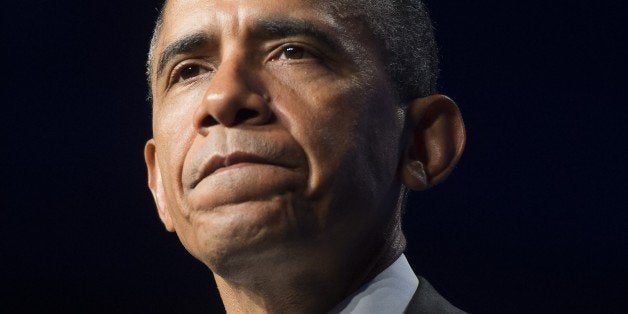 US President Barack Obama speaks about healthcare reforms and the Affordable Care Act, known as Obamacare, during the Catholi