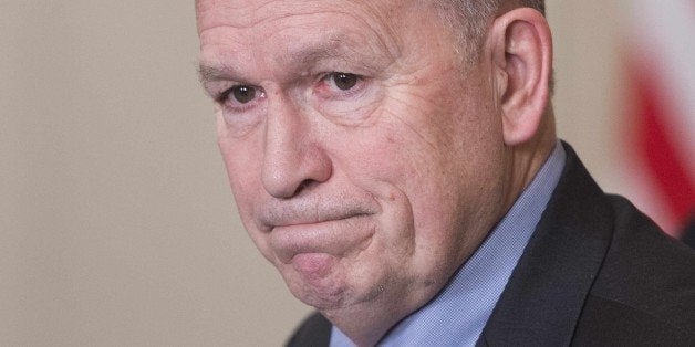 Alaska Governor Bill Walker during a meeting of the National Governors Association at the White House in Washington, DC, February 23, 2015. AFP PHOTO/JIM WATSON (Photo credit should read JIM WATSON/AFP/Getty Images)