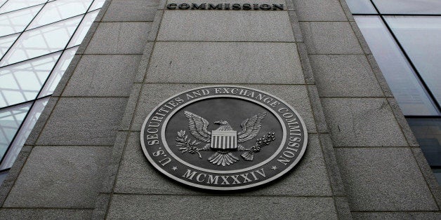 FILE- This Dec. 17, 2008 file photo shows the exterior of the Securities and Exchange Commission (SEC) headquarters in Washin