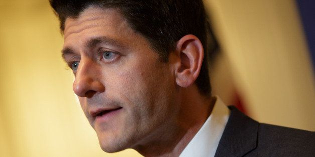 CHICAGO, IL - AUGUST 21: U.S. Rep. Paul Ryan (R-WI) speaks during a press conference at the Union League Club of Chicago August 21, 2014 in Chicago, Ilinois. Ryan spoke at an event promoting his new book, 'The Way Forward.' (Photo by John Gress/Getty Images)