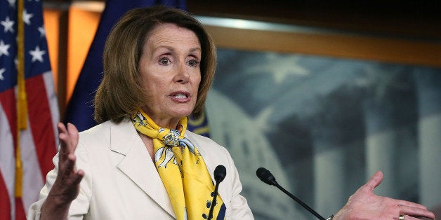 WASHINGTON, DC - JUNE 18: House Minority Leader Nancy Pelosi (D-CA) speaks to the media during her weekly news conference on Capitol Hill June 18, 2015 in Washington, DC. Pelosi spoke on various topics including another vote later today on President Obama's trade bill. (Photo by Mark Wilson/Getty Images)