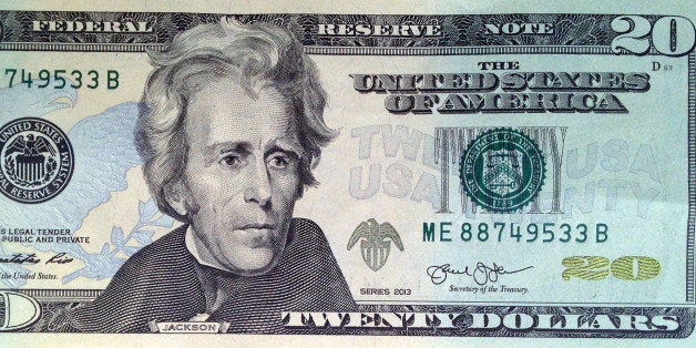 A likeness of Andrew Jackson, seventh President of the United States, adorns the front of $20 bill Friday, April 17, 2015, in Boston. Sen. Jeanne Shaheen, D-NH, filed legislation Tuesday to create a citizens panel to recommend an appropriate woman candidate to be put on the bill. (AP Photo/Bill Sikes)