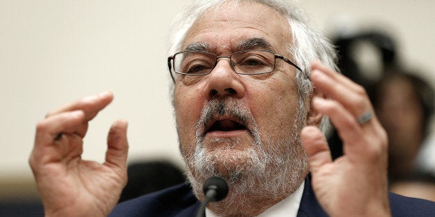 WASHINGTON, DC - JULY 23: Former House Financial Services Committee chairman Barney Frank (D-MA) testifies before the House Financial Services Committee July 23, 2014 on Capitol Hill in Washington, DC. Frank testified during the committee's hearing on 'Assessing the Impact of the Dodd-Frank Act Four Years Later.' (Photo by Win McNamee/Getty Images)